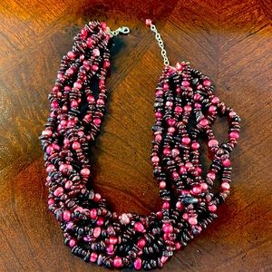 Beaded twist necklace